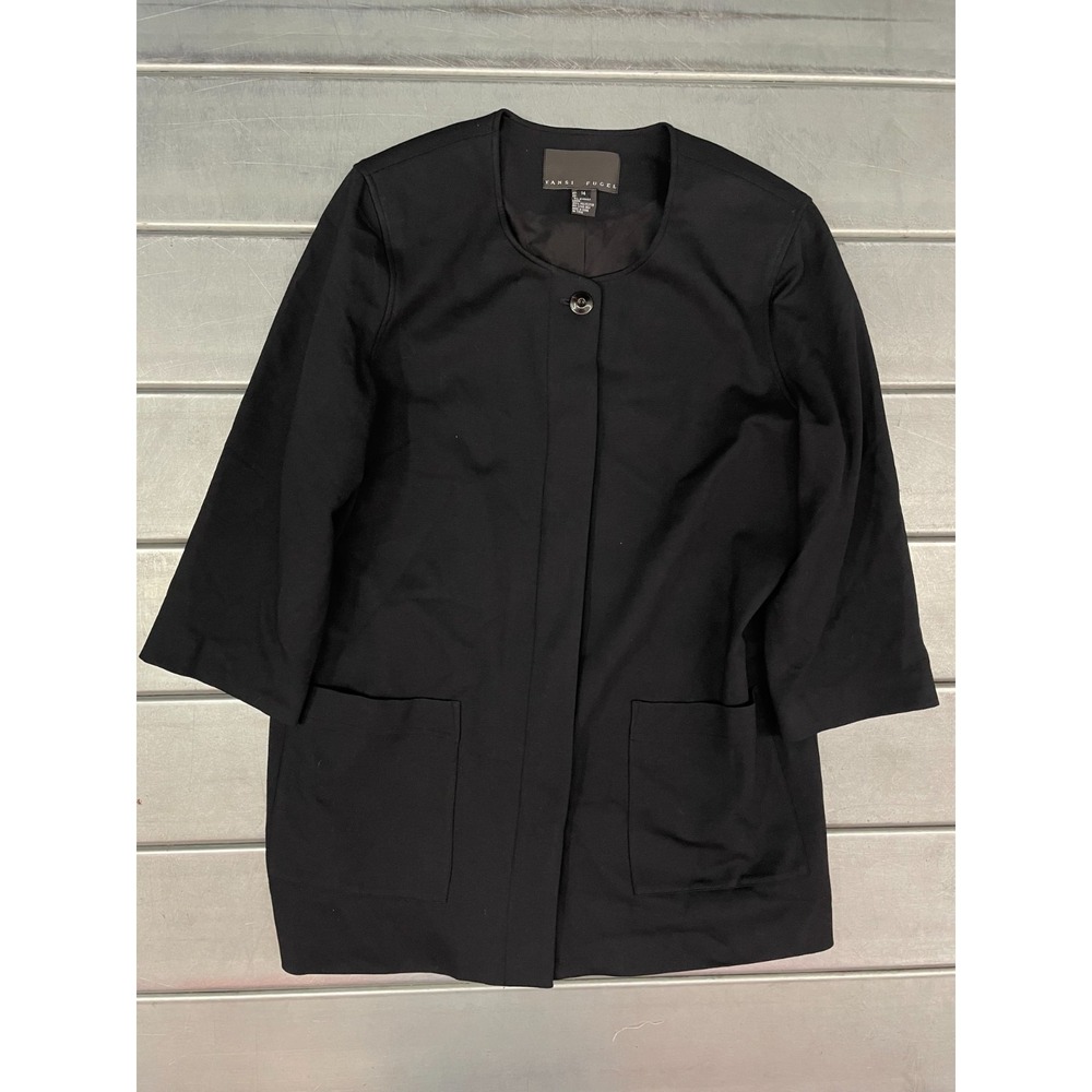 Yansi Fugel Jacket Womens 14 Black Button Closure